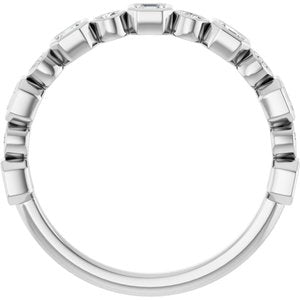 14K White 1/2 CTW Natural Diamond Anniversary Band