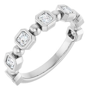 14K White 3/4 CTW Natural Diamond Anniversary Band