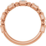 14K Rose 3/4 CTW Natural Diamond Anniversary Band