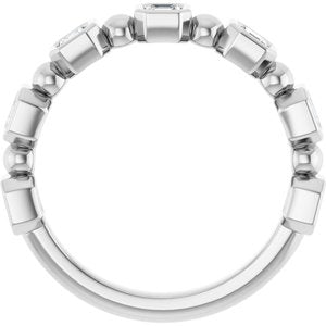 14K White 3/4 CTW Natural Diamond Anniversary Band