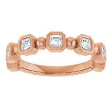 14K Rose 3/4 CTW Natural Diamond Anniversary Band
