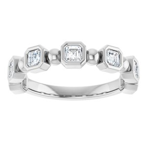 14K White 3/4 CTW Natural Diamond Anniversary Band