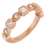 14K Rose 1/2 CTW Natural Diamond Anniversary Band
