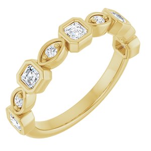 14K Yellow 1/2 CTW Natural Diamond Anniversary Band