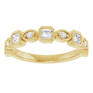 14K Yellow 1/2 CTW Natural Diamond Anniversary Band