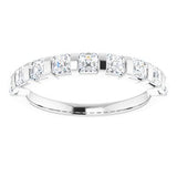 14K White 9/10 CTW Natural Diamond Anniversary Band