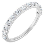 14K White 5/8 CTW Natural Diamond Anniversary Band