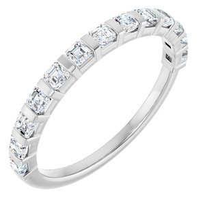 14K White 5/8 CTW Natural Diamond Anniversary Band