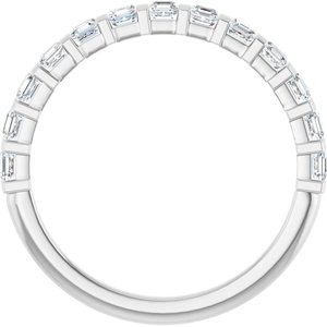 Platinum 5/8 CTW Natural Diamond Anniversary Band