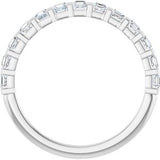14K White 5/8 CTW Natural Diamond Anniversary Band