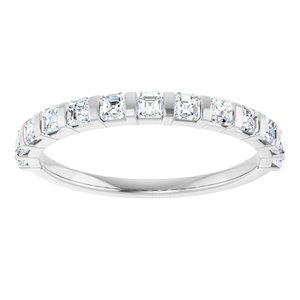 14K White 5/8 CTW Natural Diamond Anniversary Band