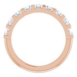 14K Rose 9/10 CTW Natural Diamond Anniversary Band