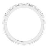 14K White 9/10 CTW Natural Diamond Anniversary Band