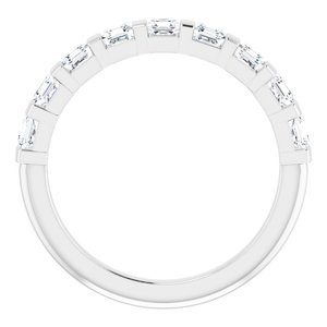 14K White 9/10 CTW Natural Diamond Anniversary Band