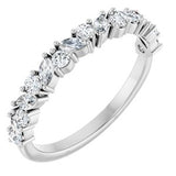 Platinum 1/2 CTW Natural Diamond Anniversary Band