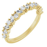 14K Yellow 1/2 CTW Natural Diamond Anniversary Band