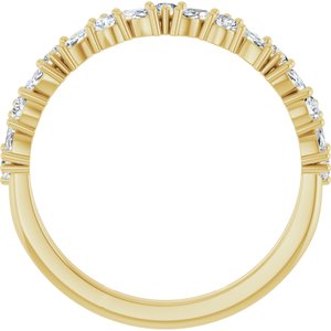 14K Yellow 1/2 CTW Natural Diamond Anniversary Band