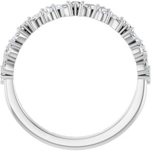 Platinum 1/2 CTW Natural Diamond Anniversary Band