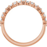 14K Rose 1/2 CTW Natural Diamond Anniversary Band