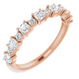 14K Rose 3/4 CTW Natural Diamond Anniversary Band