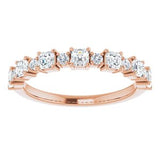 14K Rose 3/4 CTW Natural Diamond Anniversary Band