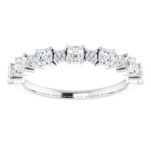 Platinum 3/4 CTW Natural Diamond Anniversary Band
