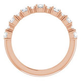 14K Rose 3/4 CTW Natural Diamond Anniversary Band
