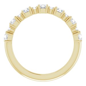 14K Yellow 3/4 CTW Natural Diamond Anniversary Band