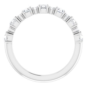 Platinum 3/4 CTW Natural Diamond Anniversary Band