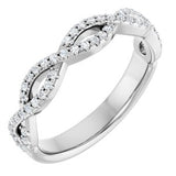 Platinum 1/5 CTW Natural Diamond Infinity-Inspired Anniversary Band