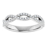Platinum 1/5 CTW Natural Diamond Infinity-Inspired Anniversary Band