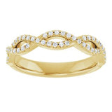 14K Yellow 1/5 CTW Natural Diamond Infinity-Inspired Anniversary Band