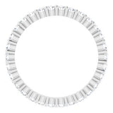 14K White 5/8 CTW Natural Diamond Eternity Band Size 5