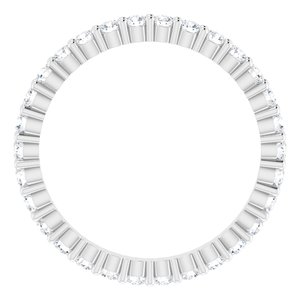 14K White 5/8 CTW Natural Diamond Eternity Band Size 5