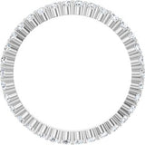 14K White 1/2 CTW Natural Diamond Eternity Band Size 5
