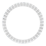 14K White 3/8 CTW Natural Diamond Eternity Band Size 5