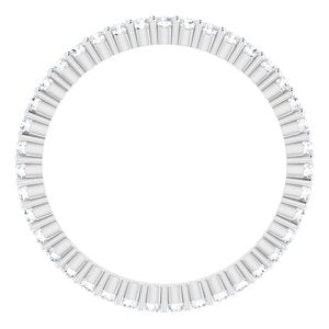 14K White 3/8 CTW Natural Diamond Eternity Band Size 5