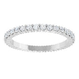 14K White 1/2 CTW Natural Diamond Eternity Band Size 5