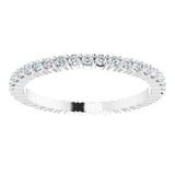 14K White 3/8 CTW Natural Diamond Eternity Band Size 5