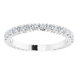 14K White 5/8 CTW Natural Diamond Eternity Band Size 5