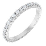 14K White 1/2 CTW Natural Diamond Eternity Band Size 5