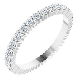 14K White 5/8 CTW Natural Diamond Eternity Band Size 5