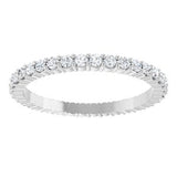 14K White 1/2 CTW Natural Diamond Eternity Band Size 6