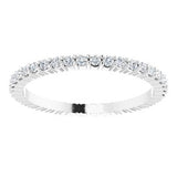 14K White 3/8 CTW Natural Diamond Eternity Band Size 6