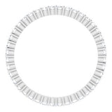 14K White 3/8 CTW Natural Diamond Eternity Band Size 6
