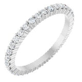 14K White 1/2 CTW Natural Diamond Eternity Band Size 6
