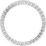 14K White 1/2 CTW Natural Diamond Eternity Band Size 6