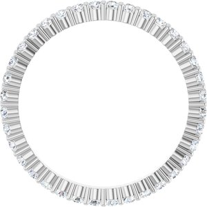 14K White 1/2 CTW Natural Diamond Eternity Band Size 6