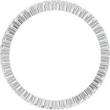 14K White 3/8 CTW Natural Diamond Eternity Band Size 7