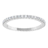 14K White 3/8 CTW Natural Diamond Eternity Band Size 7